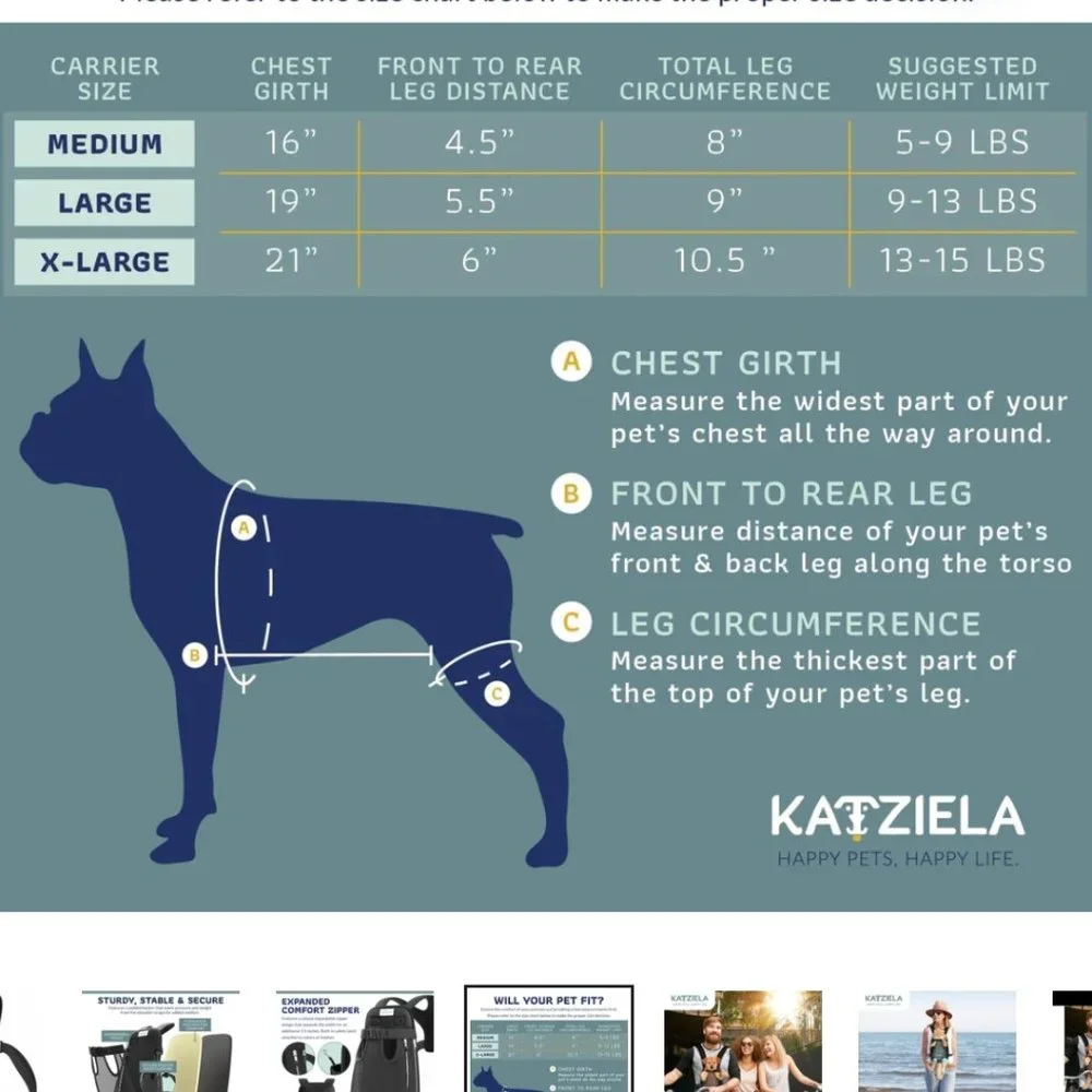 Kangaroo pet pouch carrier